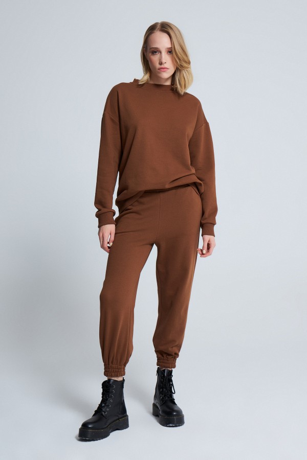 Braunes Oversize-Sweatshirt - 3