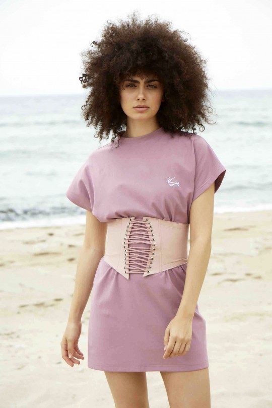 CORDED LEATHER WAIST CORSET - BERFUĞ KIRAN
