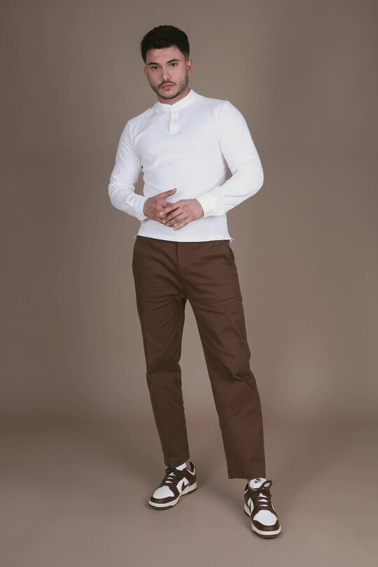 ECRU HOT COLLAR BLOUSE - BERFUĞ KIRAN