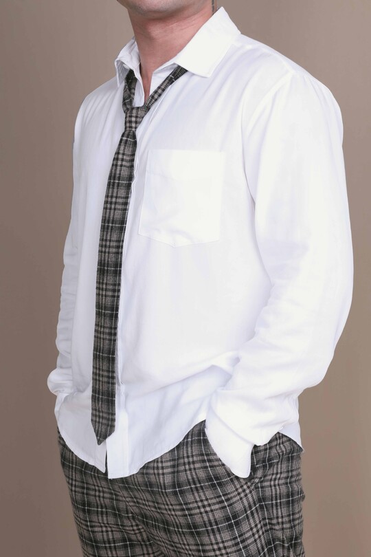 ECRU TENCEL COLLAR SHIRT - BERFUĞ KIRAN (1)