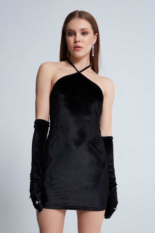  HIJAB SAMTKLEID SCHWARZ - 2