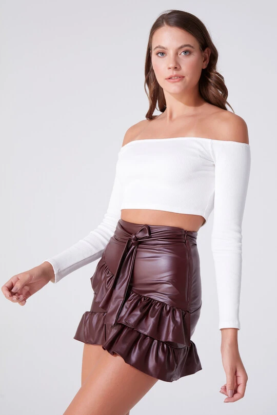ECRU OVER SHOULDER LONG SLEEVE CROP - BERFUĞ KIRAN (1)
