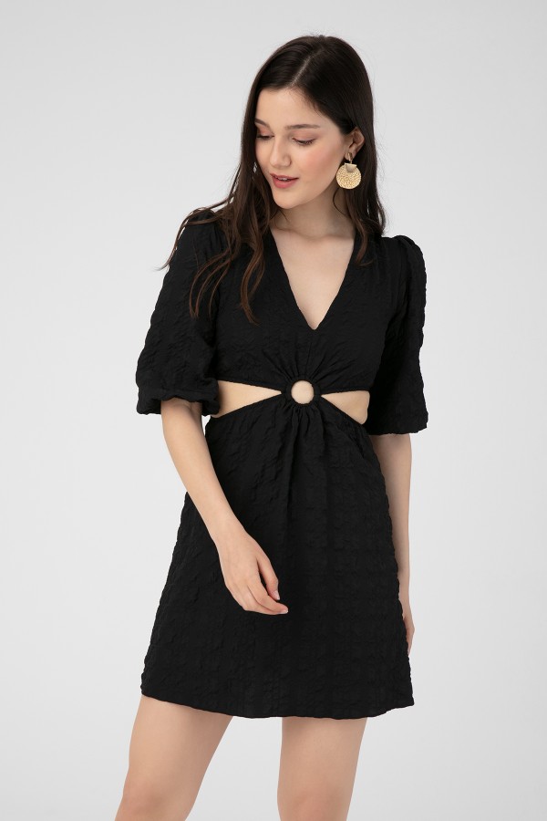 RING DETAILED DRESS WITH OPEN SIDES - 2