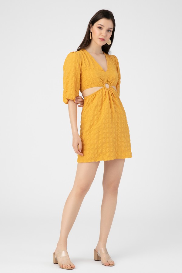 RING DETAILED DRESS WITH OPEN SIDES - 1