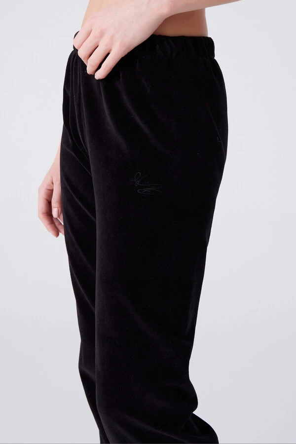 Schwarze Samthose - 2