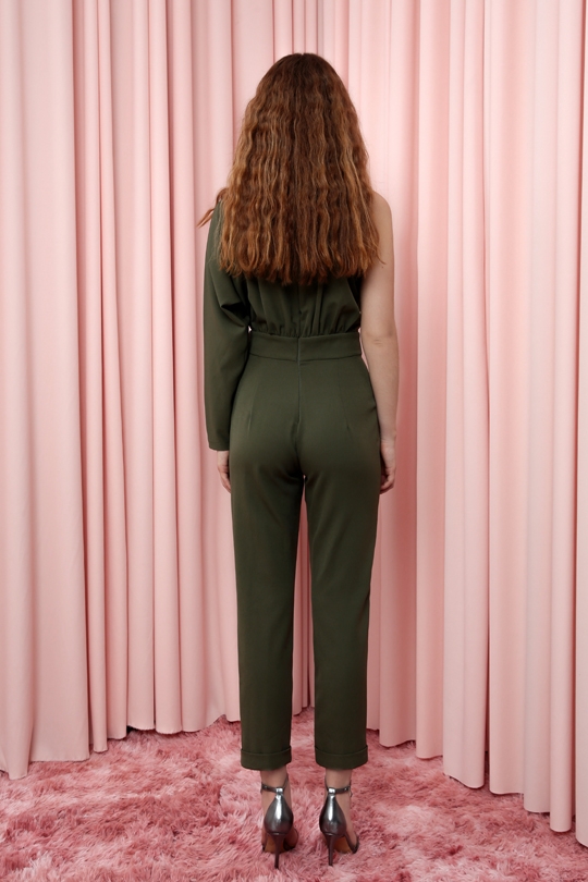 SINGLE SLEEVE CIGARETTE JUMPSUIT - 2