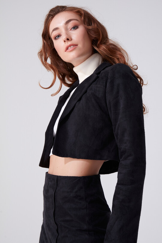  SUEDE SHORT JACKET - BERFUĞ KIRAN (1)