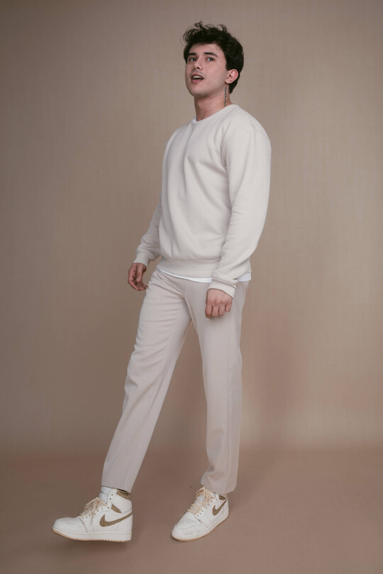 THREE THREAD PIECE SWEATSHIRT WITH MINK CHAIN - BERFUĞ KIRAN